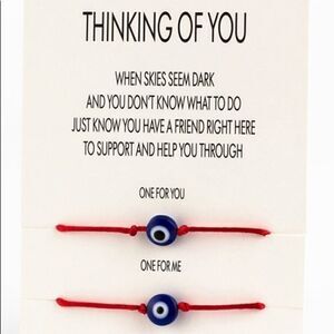 Friendship Eye Nazar protection bracelets 2 red
